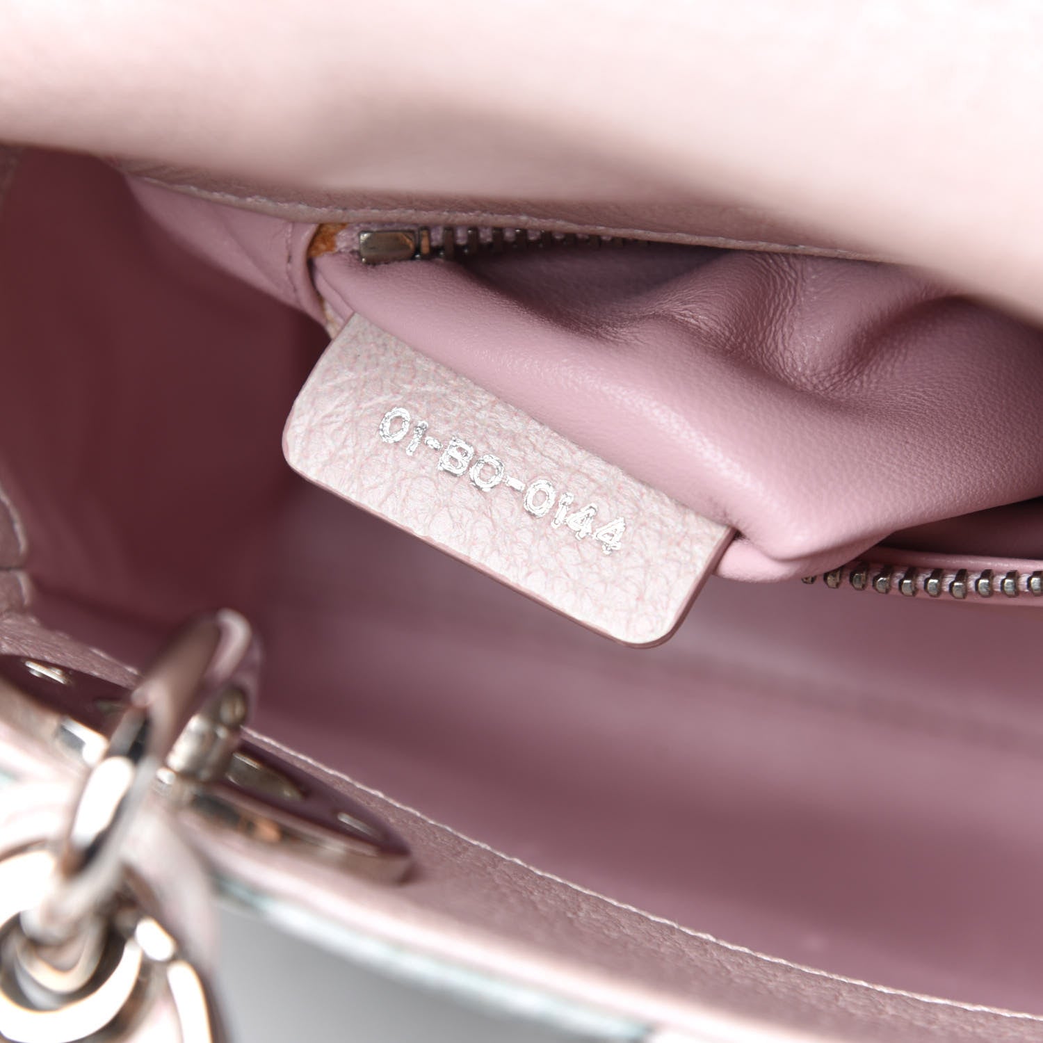 Christian Dior Deerskin Floral Printed Mini Lady Dior Pink 9 of 11