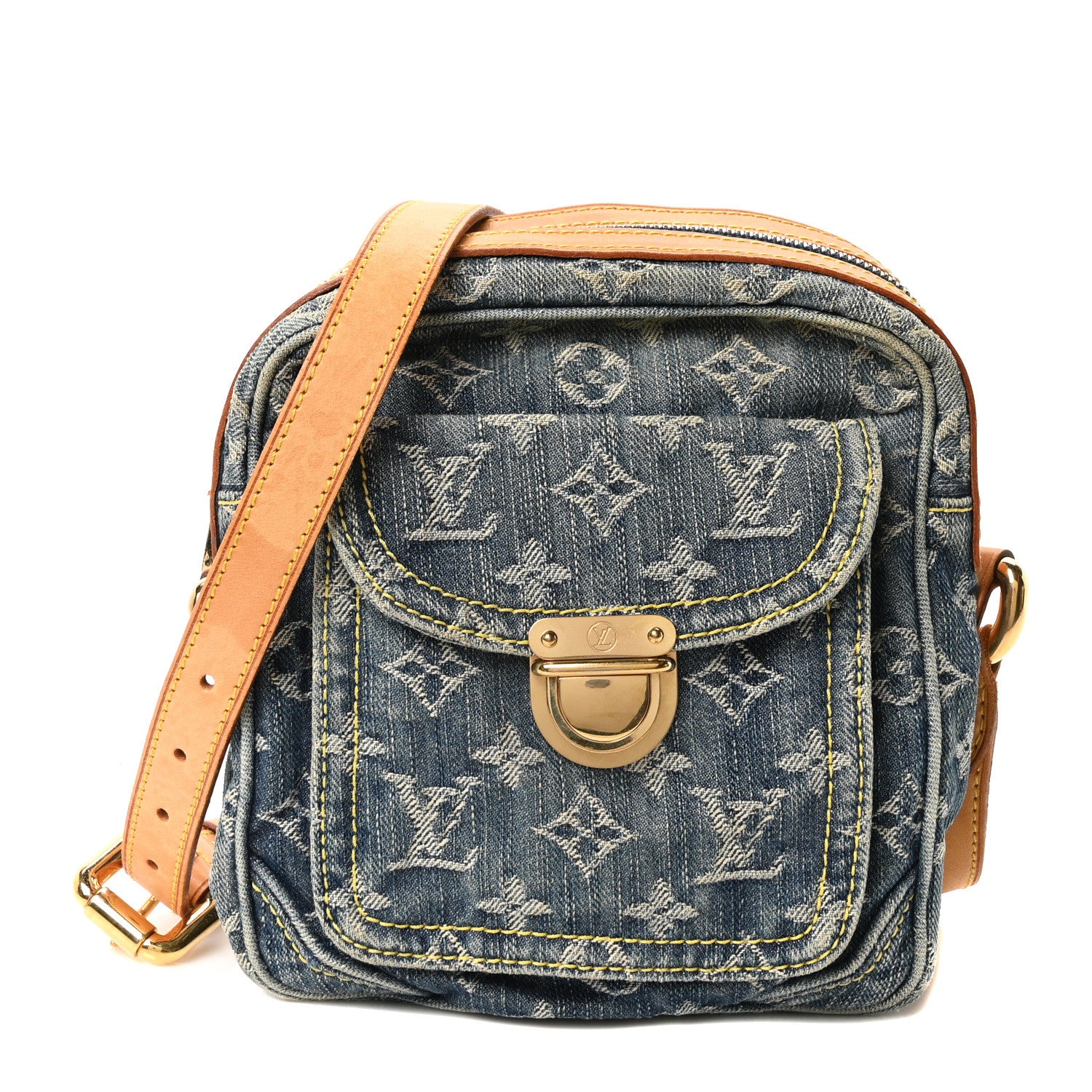 Louis Vuitton Denim Camera Bag Blue 1 of 8