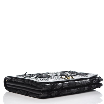 Valentino Garavani Lambskin Lace Large Girello Flap Black 4 of 10