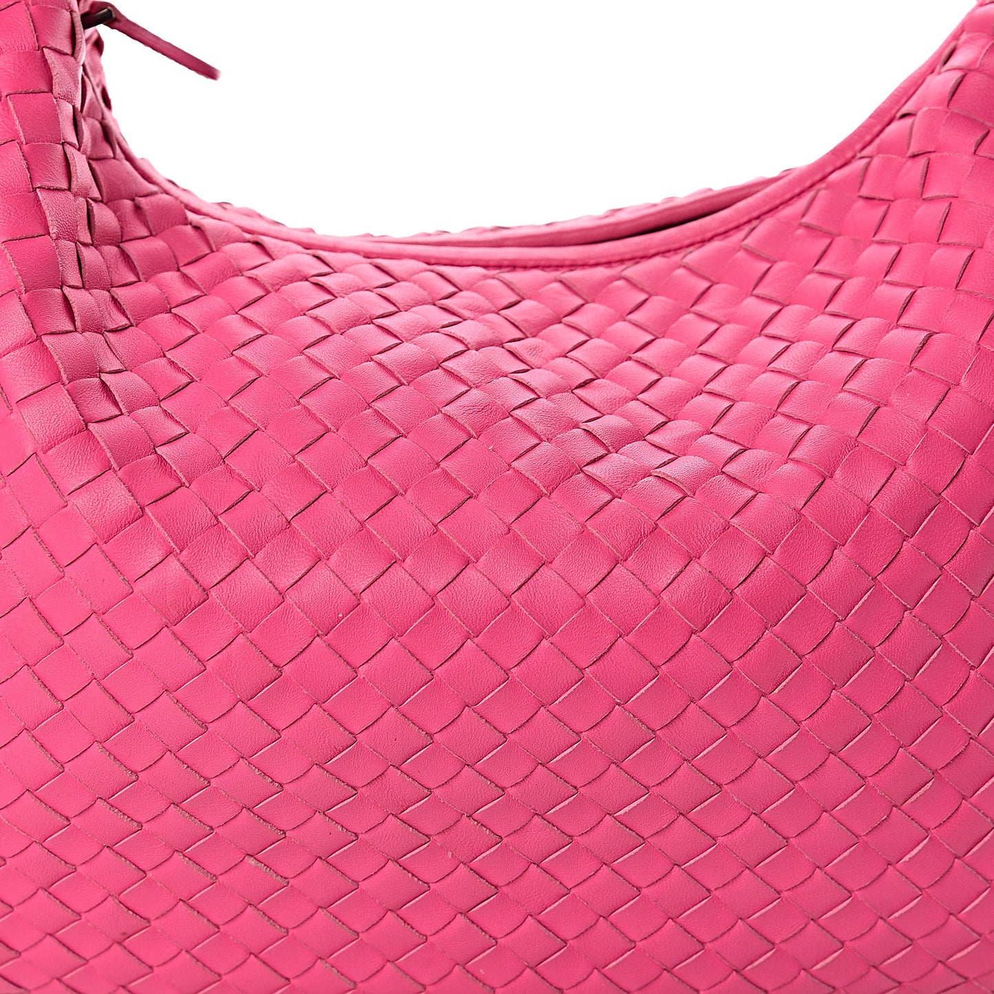 Nappa Intrecciato Medium Veneta Hobo Rosa Shock