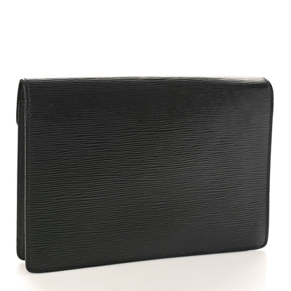 Louis Vuitton Epi Pochette Sellier Dragonne Clutch Black 3 of 9