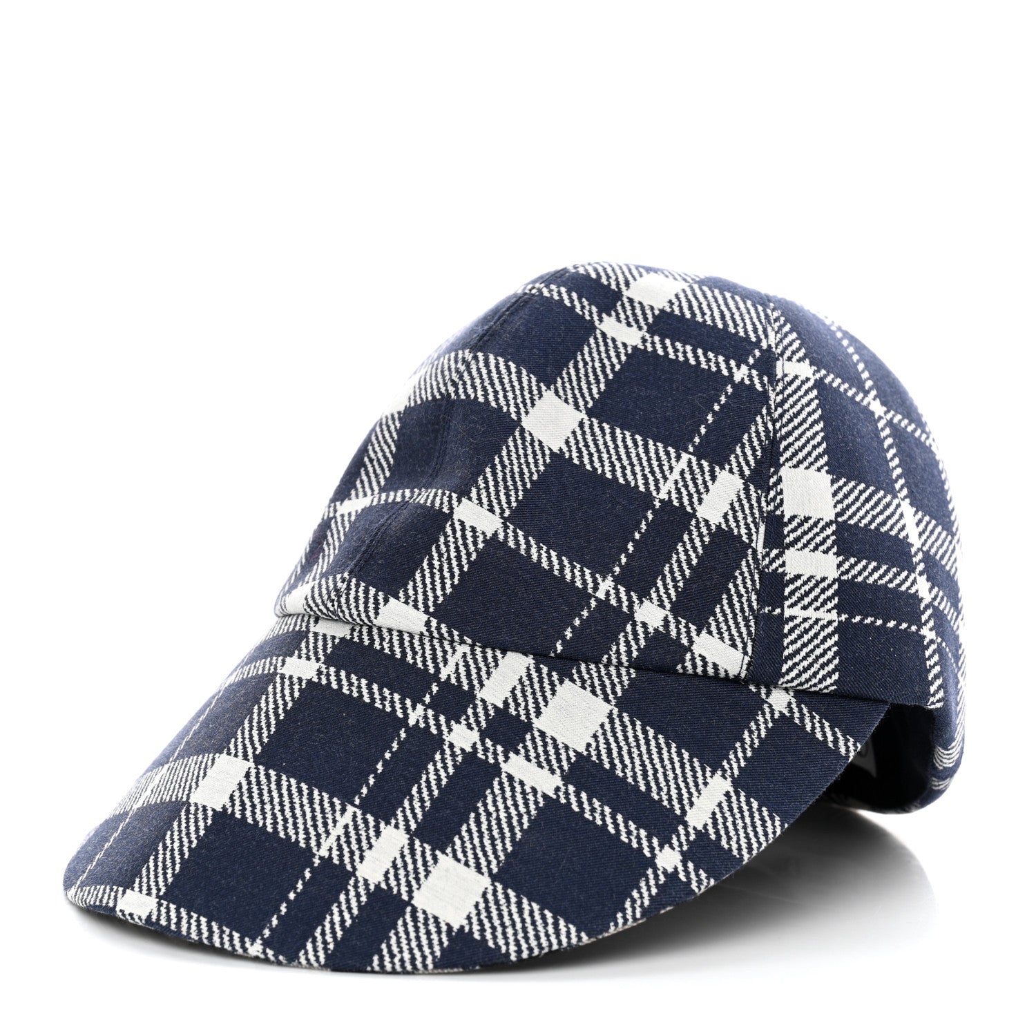 Christian Dior Polyester Cotton Check'N'Dior Oblique School Cap 57 Navy Blue 1 of 9