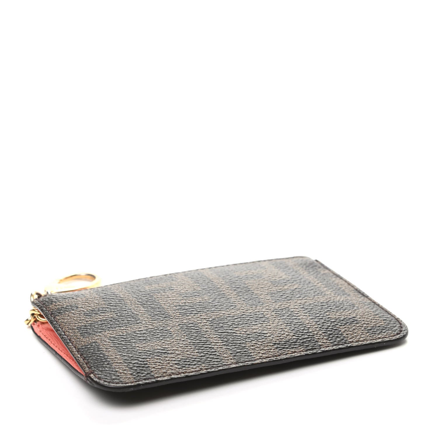 Fendi Zucca Spalmati Vitello Elite Coin Pouch Key Case Tobacco Pesca 4 of 8