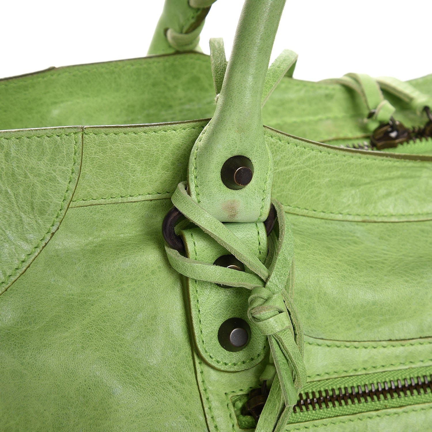 Balenciaga Agneau Classic Hardware City Lime Green 9 of 9