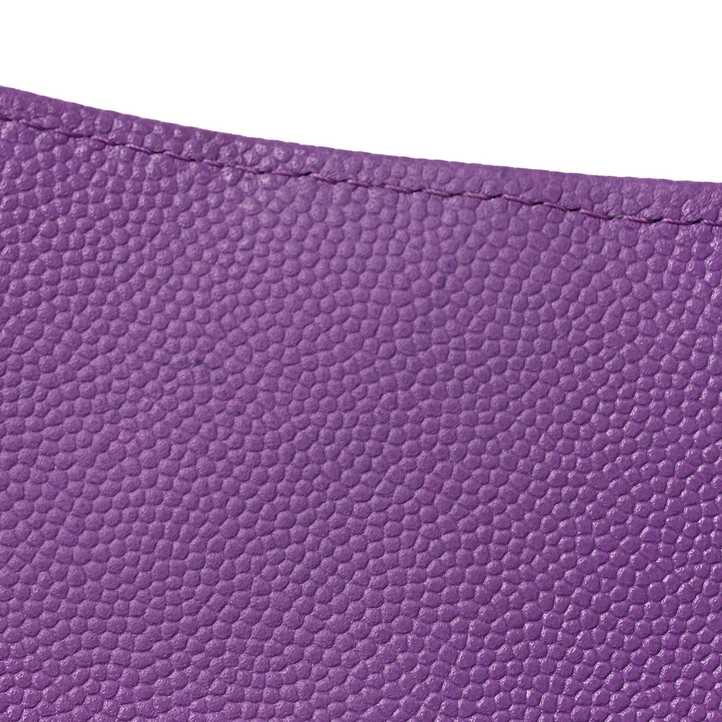 Caviar Quilted Large Gusset Flap Wallet Purple