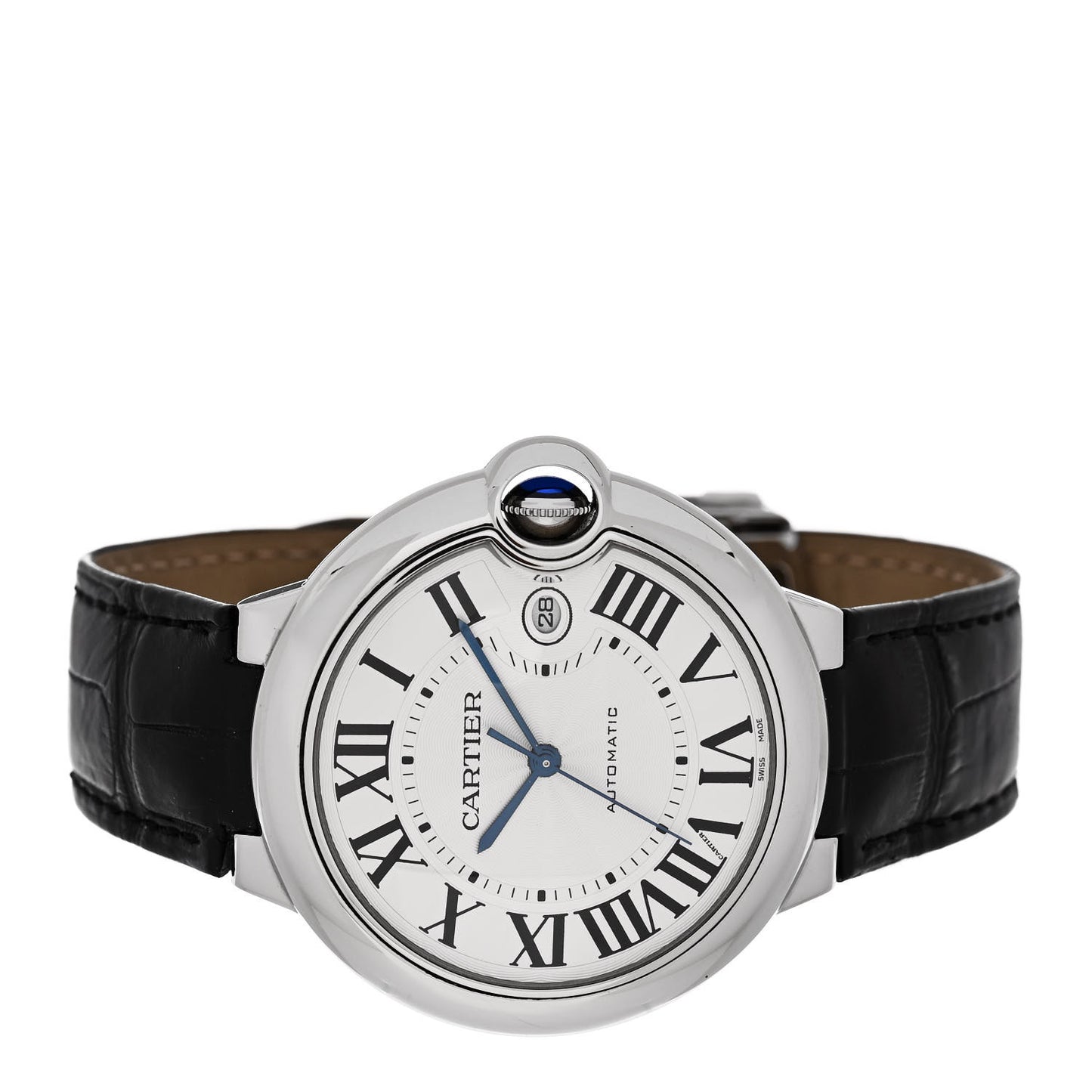 Stainless Steel Alligator 42mm Ballon Bleu De Cartier Automatic Watch
