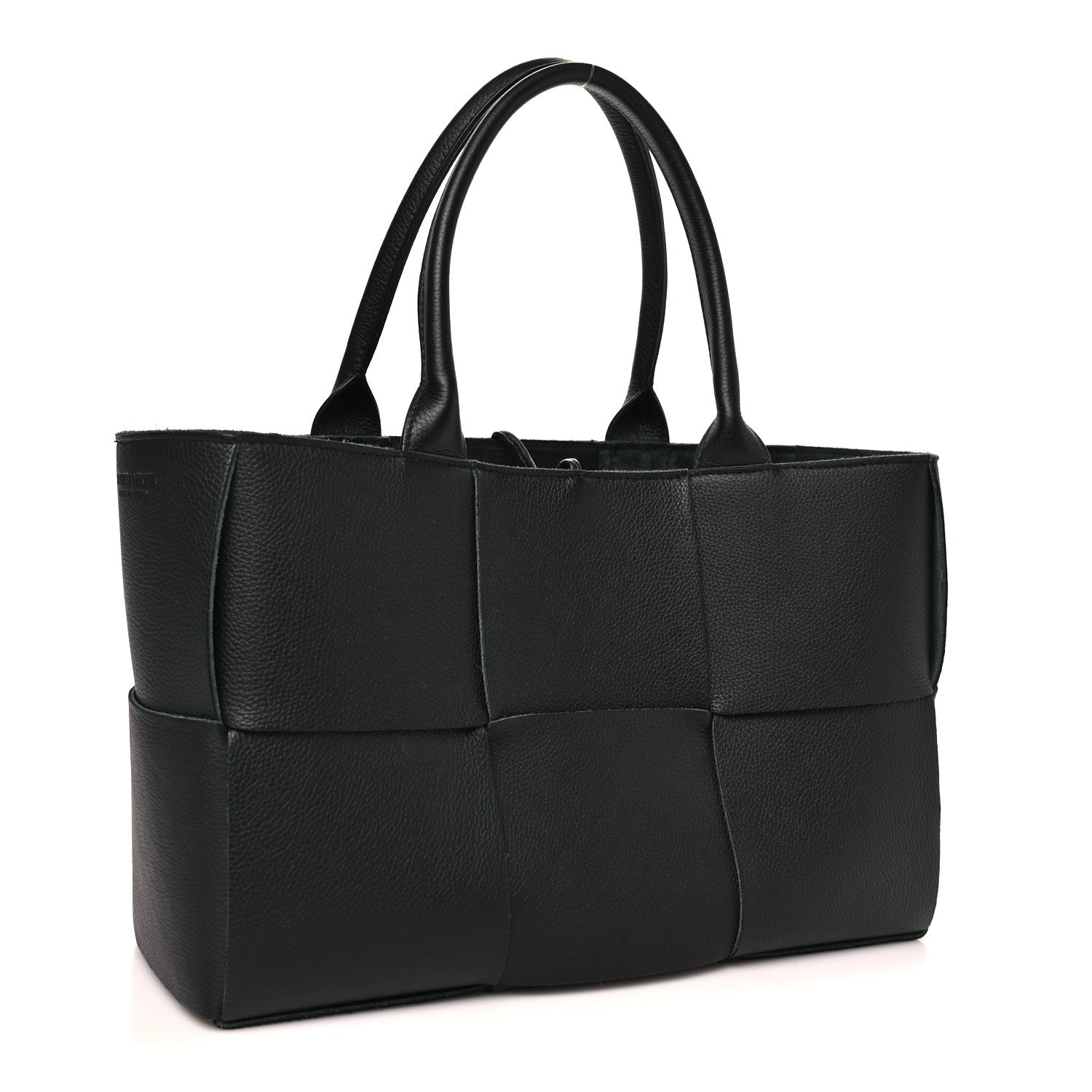 Bottega Veneta Grained Calfskin Intrecciato Small Arco Tote Black 4 of 10