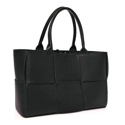 Bottega Veneta Grained Calfskin Intrecciato Small Arco Tote Black 4 of 10