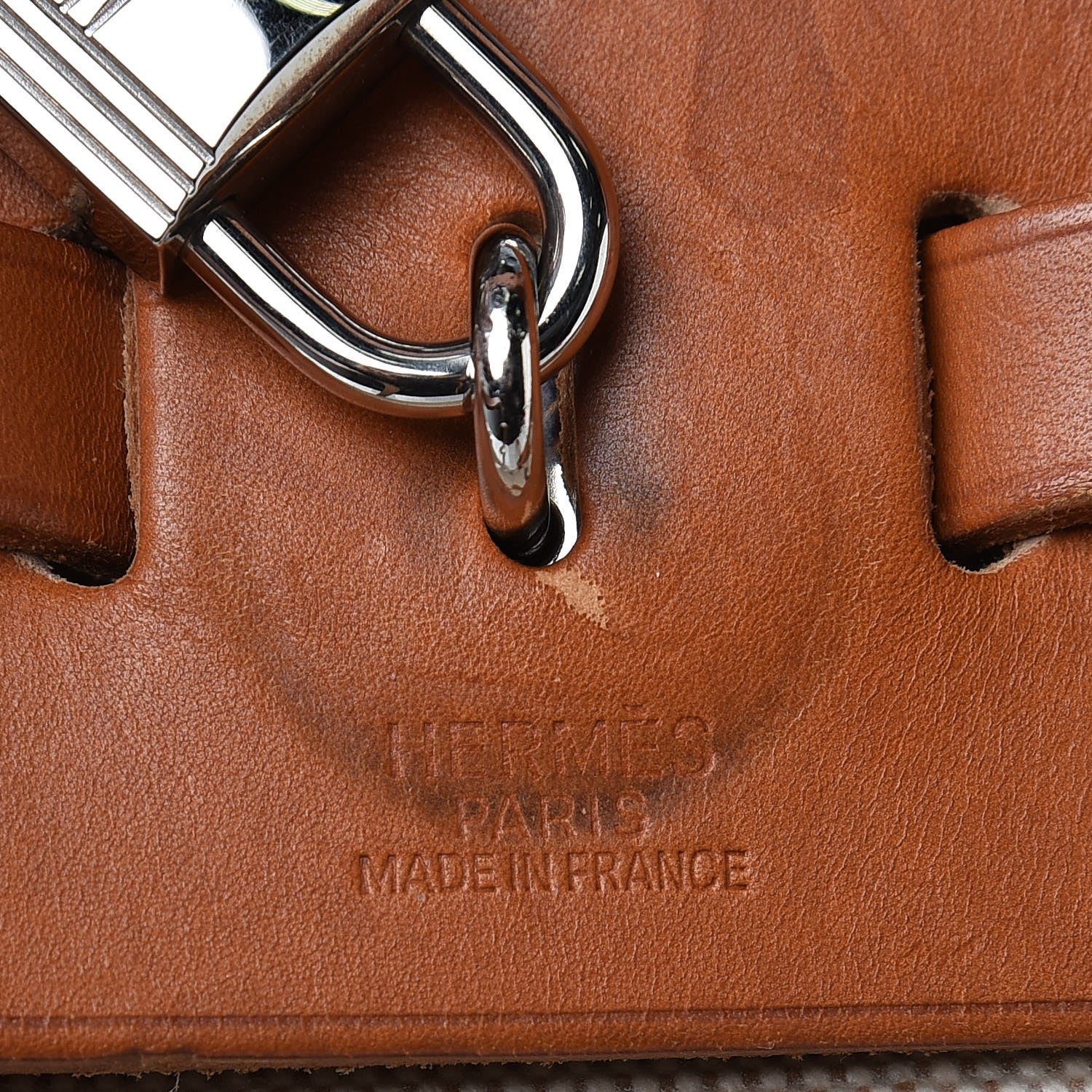 Hermes Toile Vache Calfskin Herbag 30 PM Backpack Natural 6 of 16