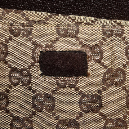 Gucci GG Monogram Double Pocket Belt Bag Dark Brown 8 of 9