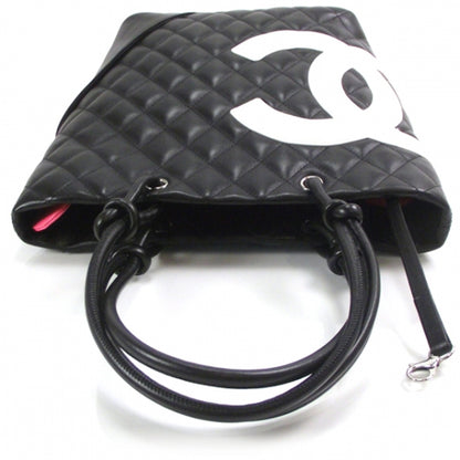 Chanel Calfskin Quilted Medium Cambon Tote Black White 5 of 11