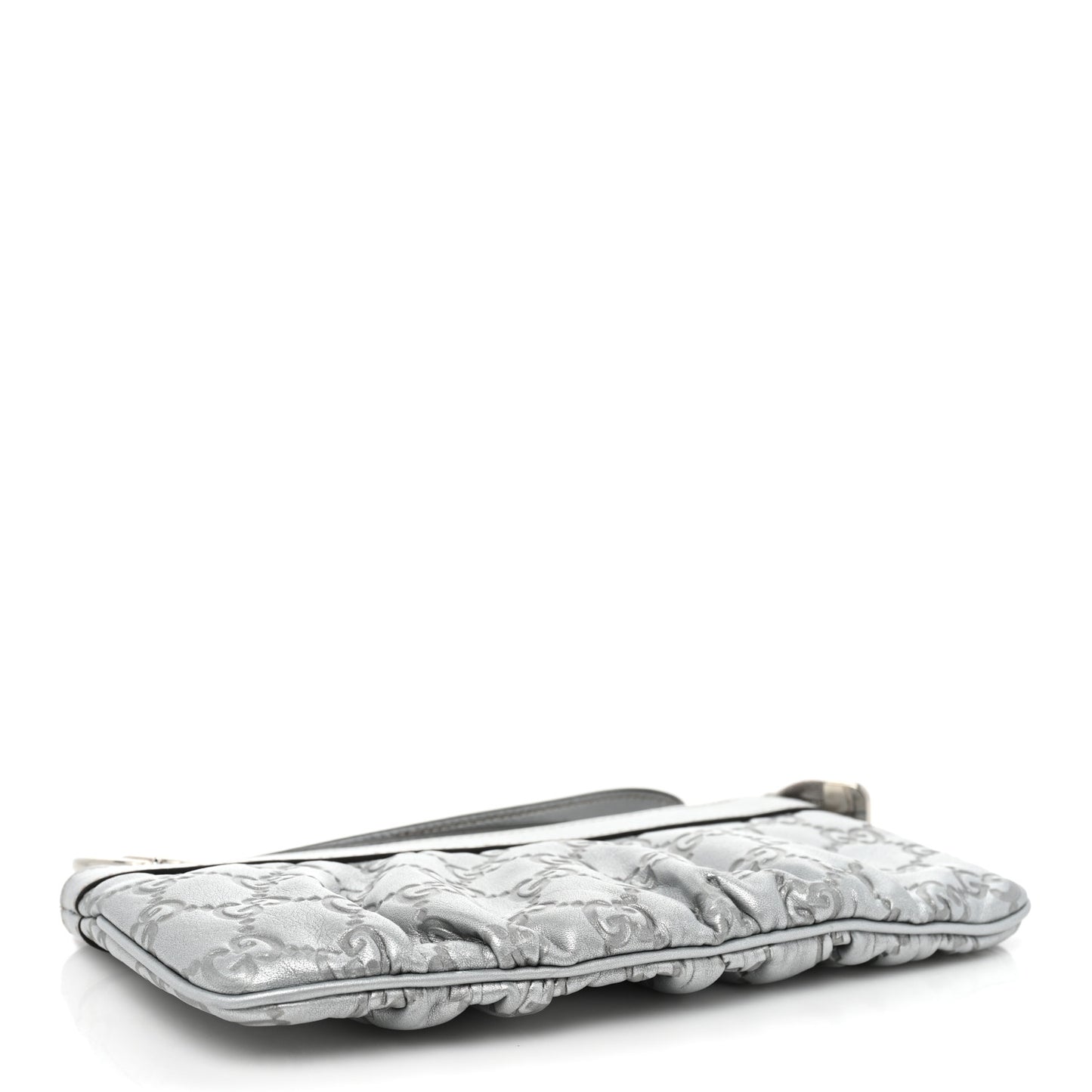 Guccissima New Britt Wristlet Silver