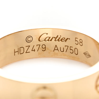 Cartier 18K Yellow Gold 5.5mm LOVE Ring 58 8.5 3 of 4
