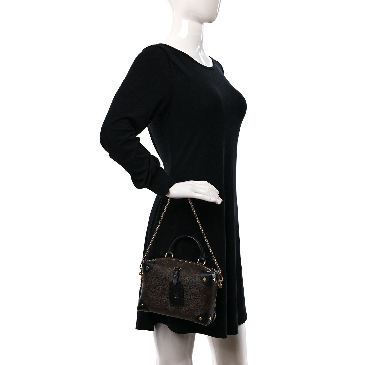 Louis Vuitton Monogram Petite Malle Souple Black 2 of 8