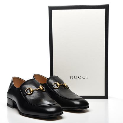 Gucci Goatskin Womens Horsebit Mid-Heel Loafers 38.5 Black 11 of 11
