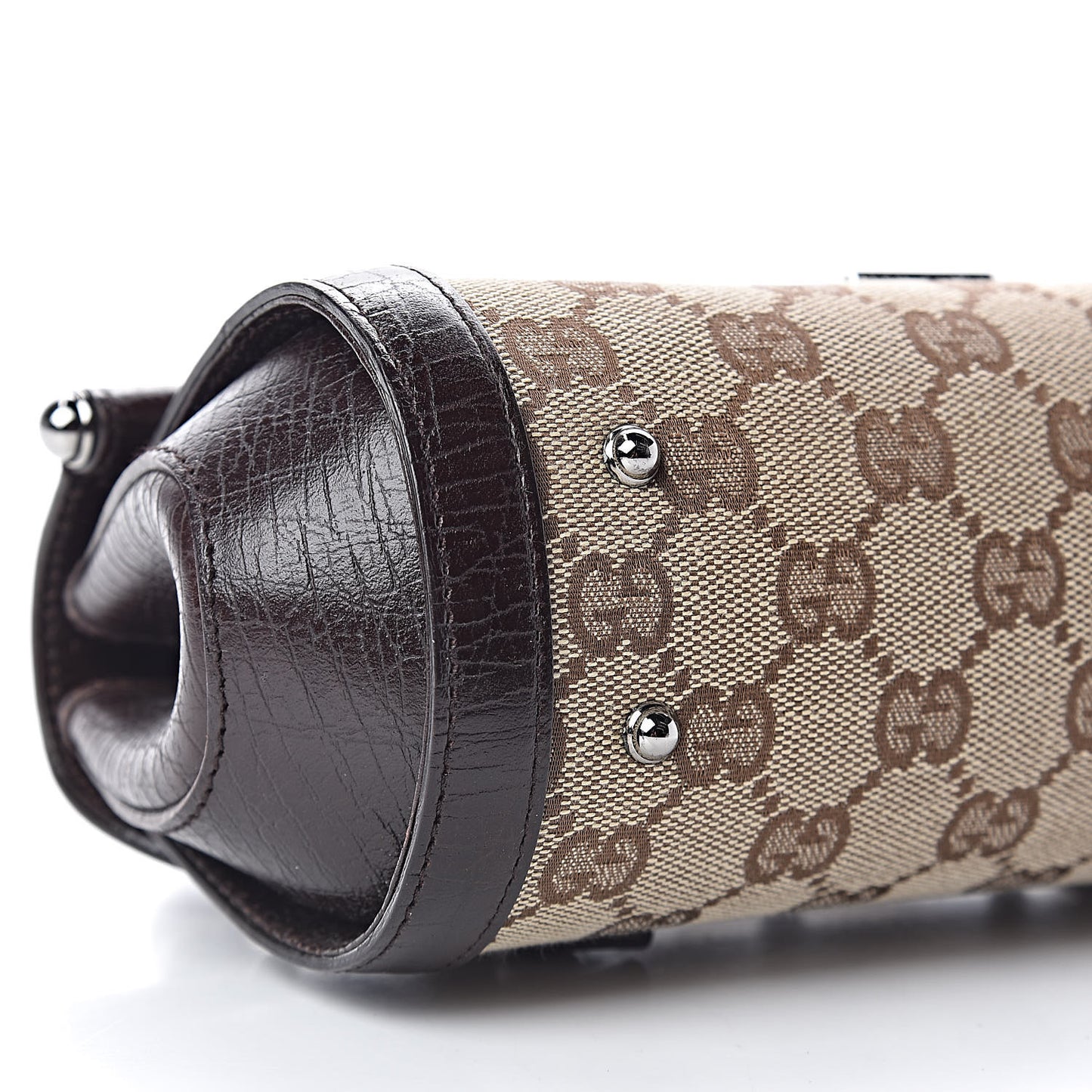 Monogram Small Bamboo Bullet Satchel Brown
