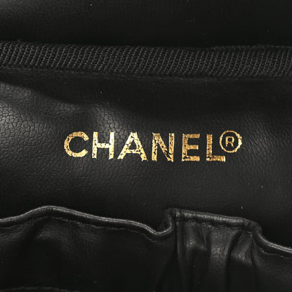 Chanel Lambskin Vanity Cosmetic Case Black 6 of 11