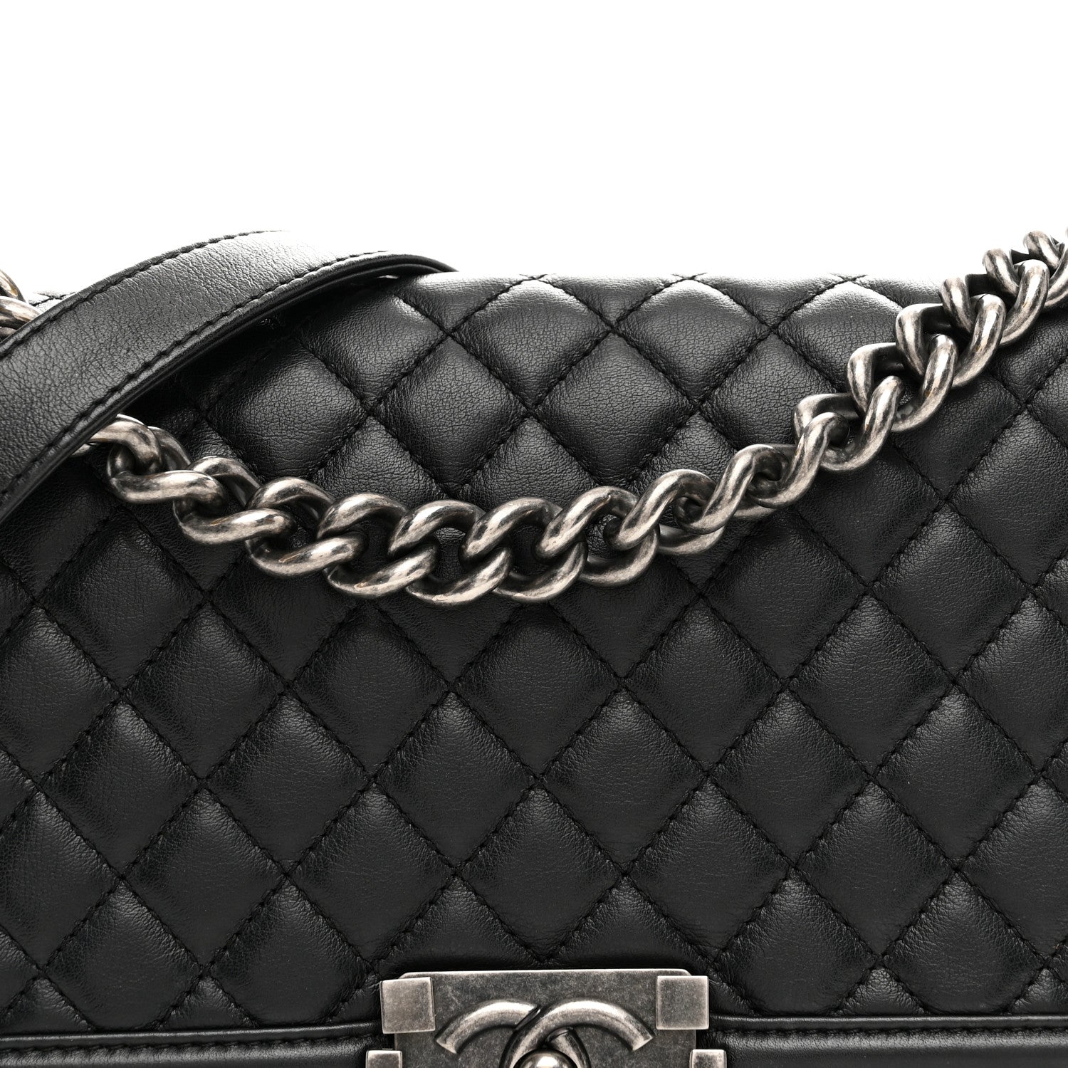 Chanel Calfskin Quilted Medium Boy Flap Black 8 of 10