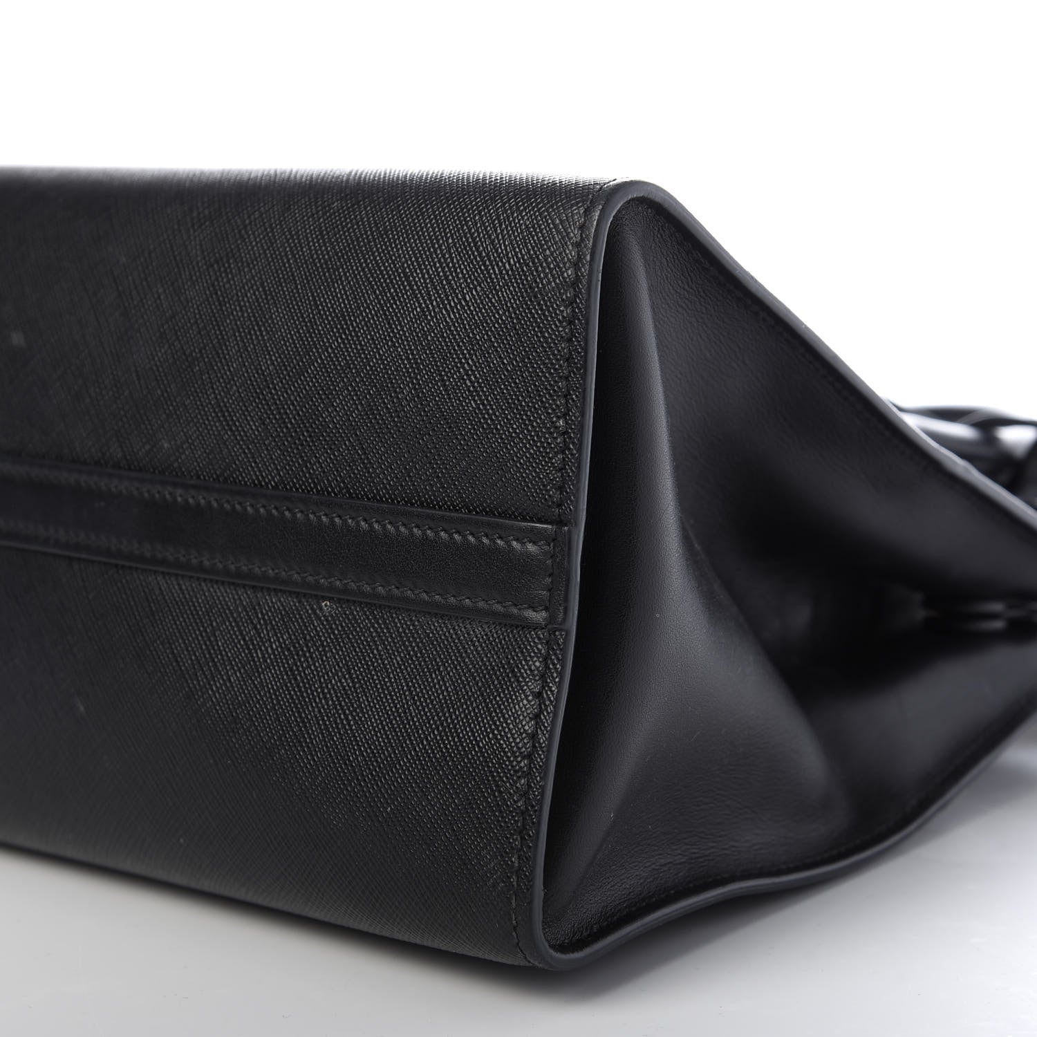 Prada Saffiano City Calfskin Small Esplanade Tote Black 7 of 8