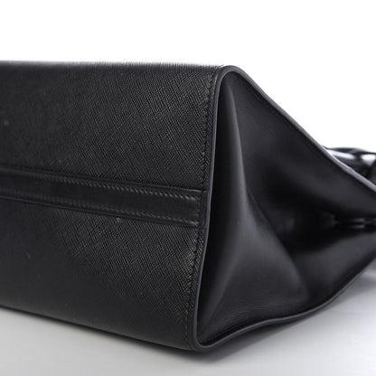 Prada Saffiano City Calfskin Small Esplanade Tote Black 7 of 8