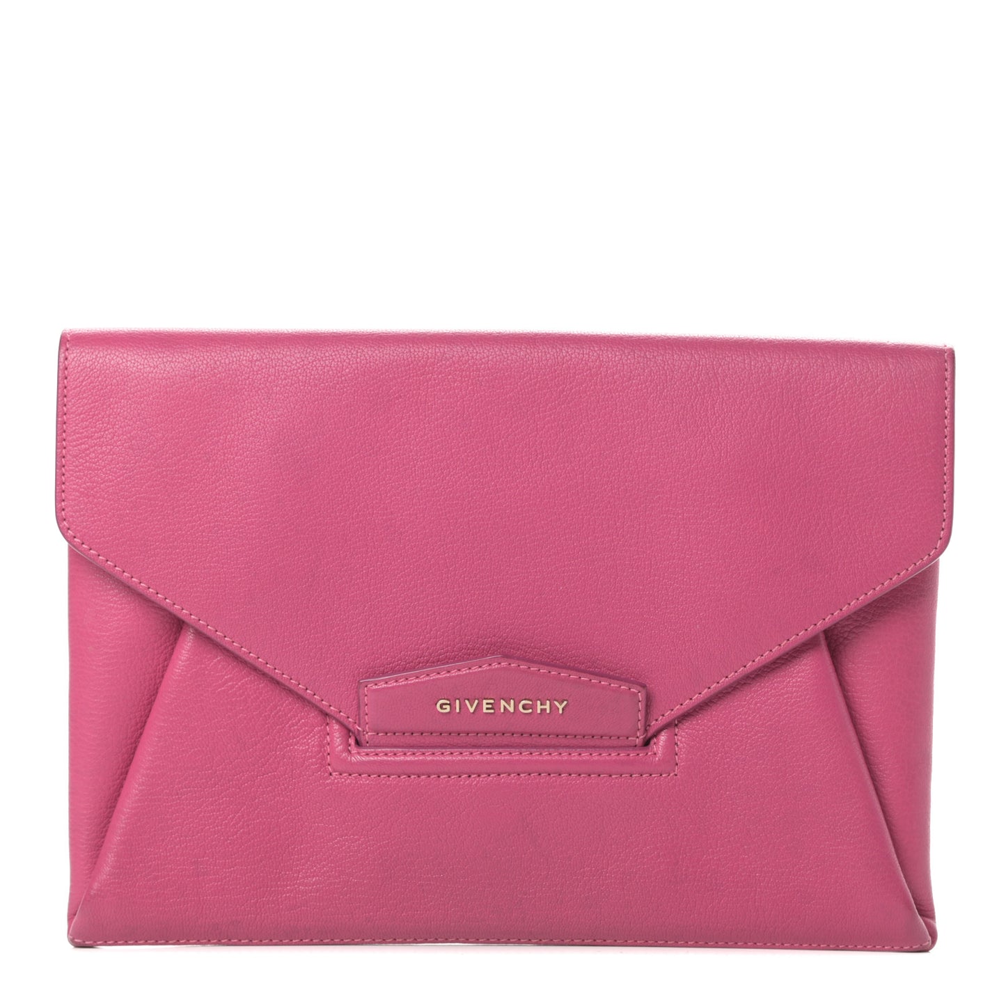 Sugar Goatskin Medium Antigona Envelope Clutch Pink