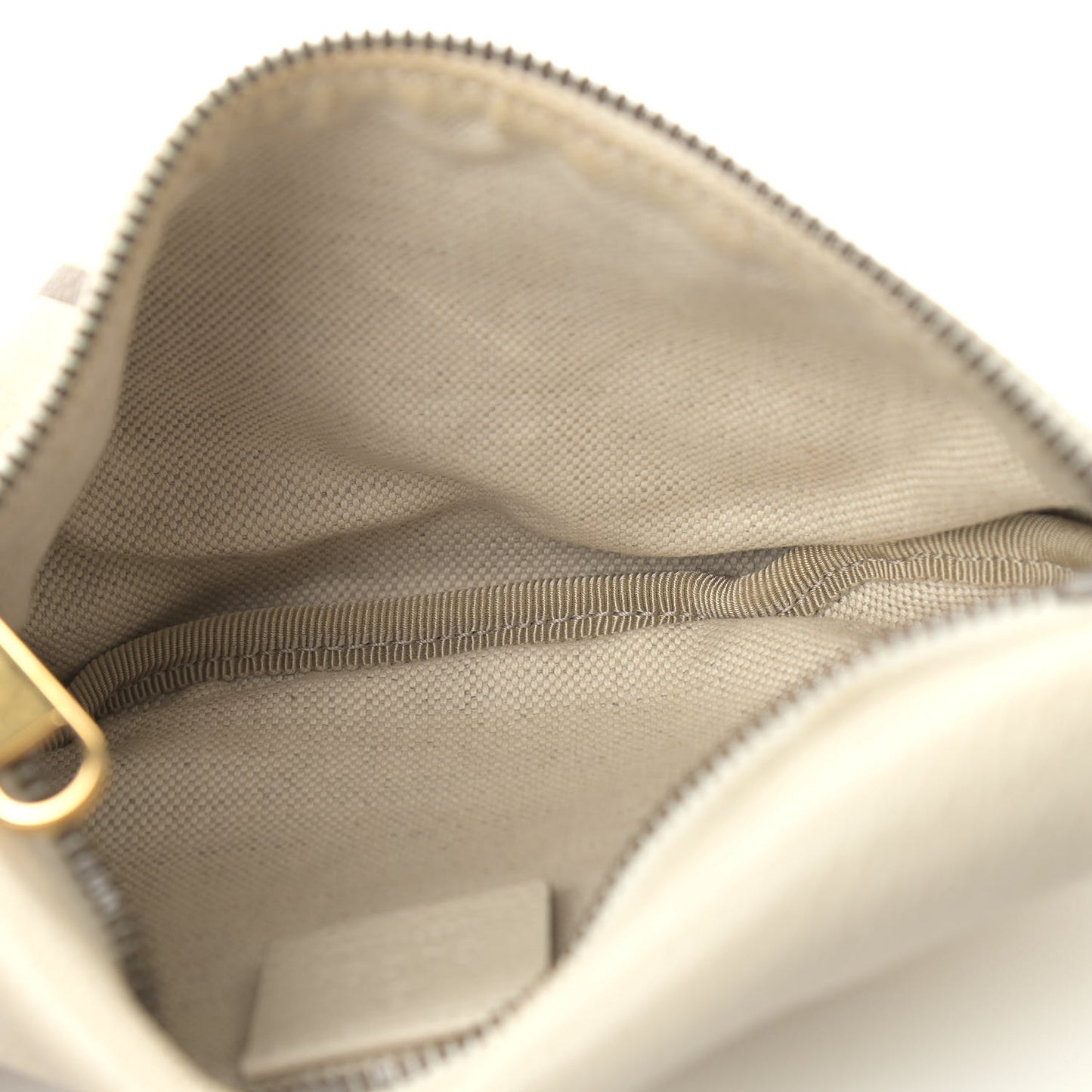 Grained Calfskin Small Logo Belt Bag White