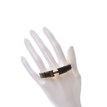 Hermes Enamel Narrow Clic Clac H Bracelet PM Black 2 of 4