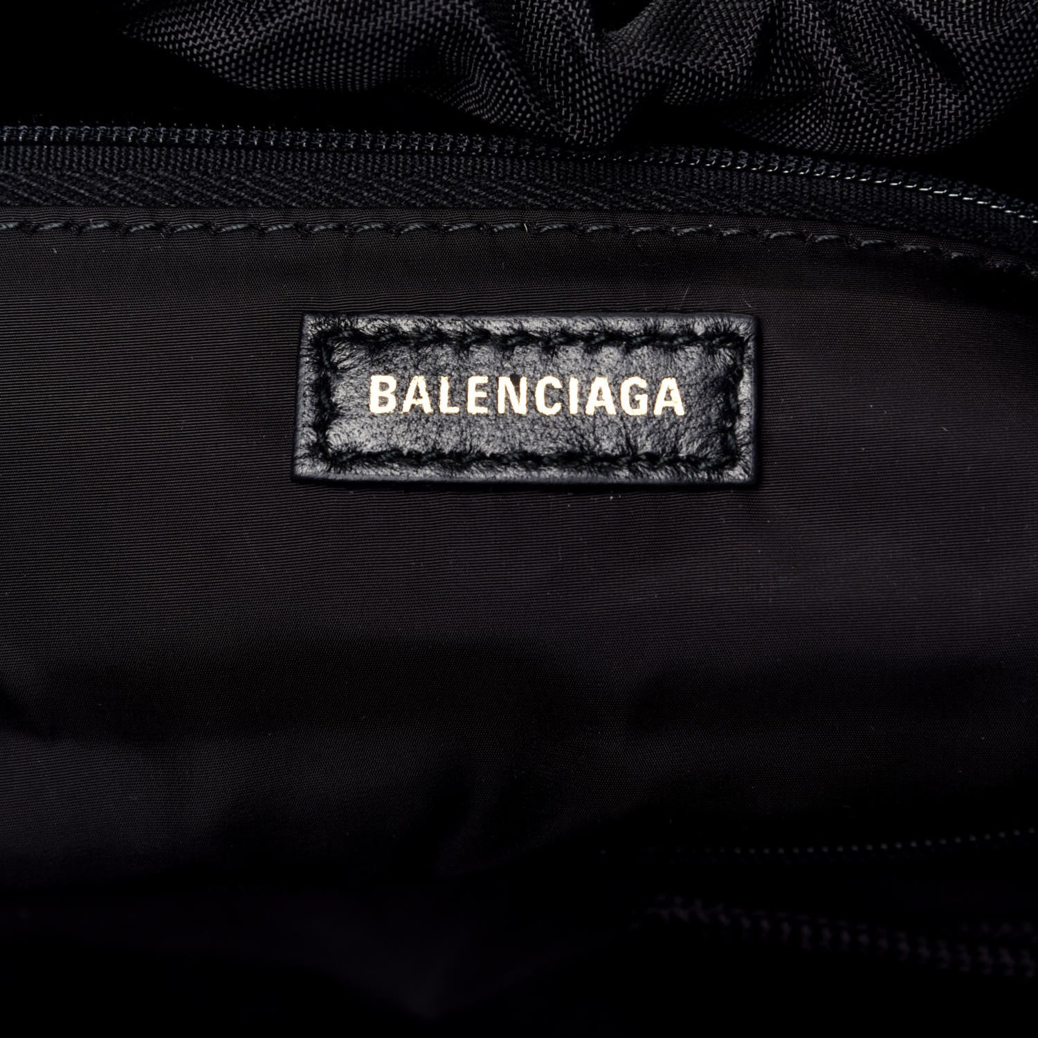 Balenciaga Textured Sport Nylon Logo Embroidered S Wheel Gym Bag Black Bleu Navy 6 of 10