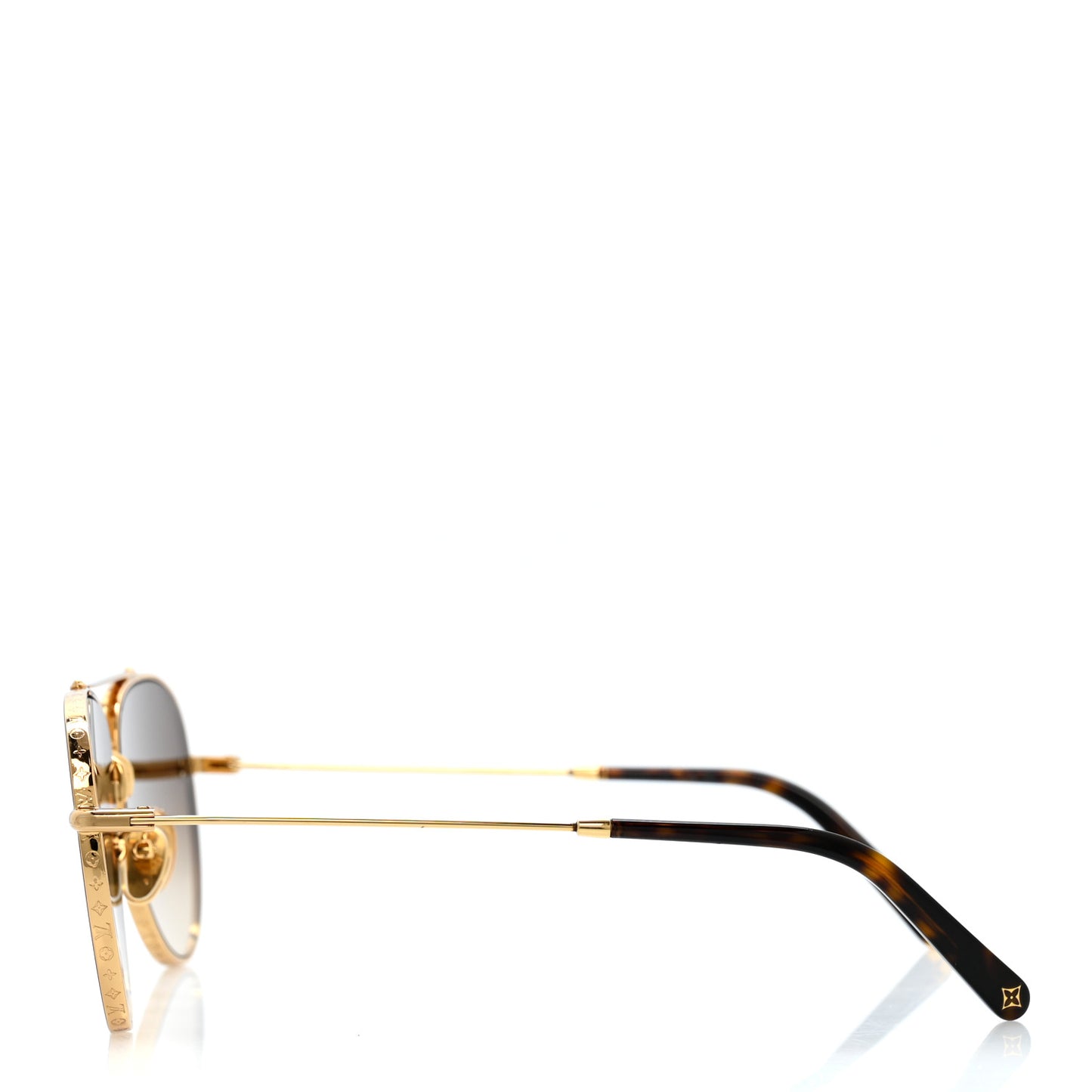 Metal The LV Pilot Sunglasses Z1619U Gradient Brown Monogram