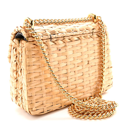 Gucci Glazed Wicker Mini Cestino Shoulder Bag Natural 3 of 10