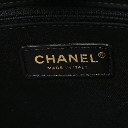 Chanel Mixed Fibers Striped Small Deauville Tote Black 6 of 10