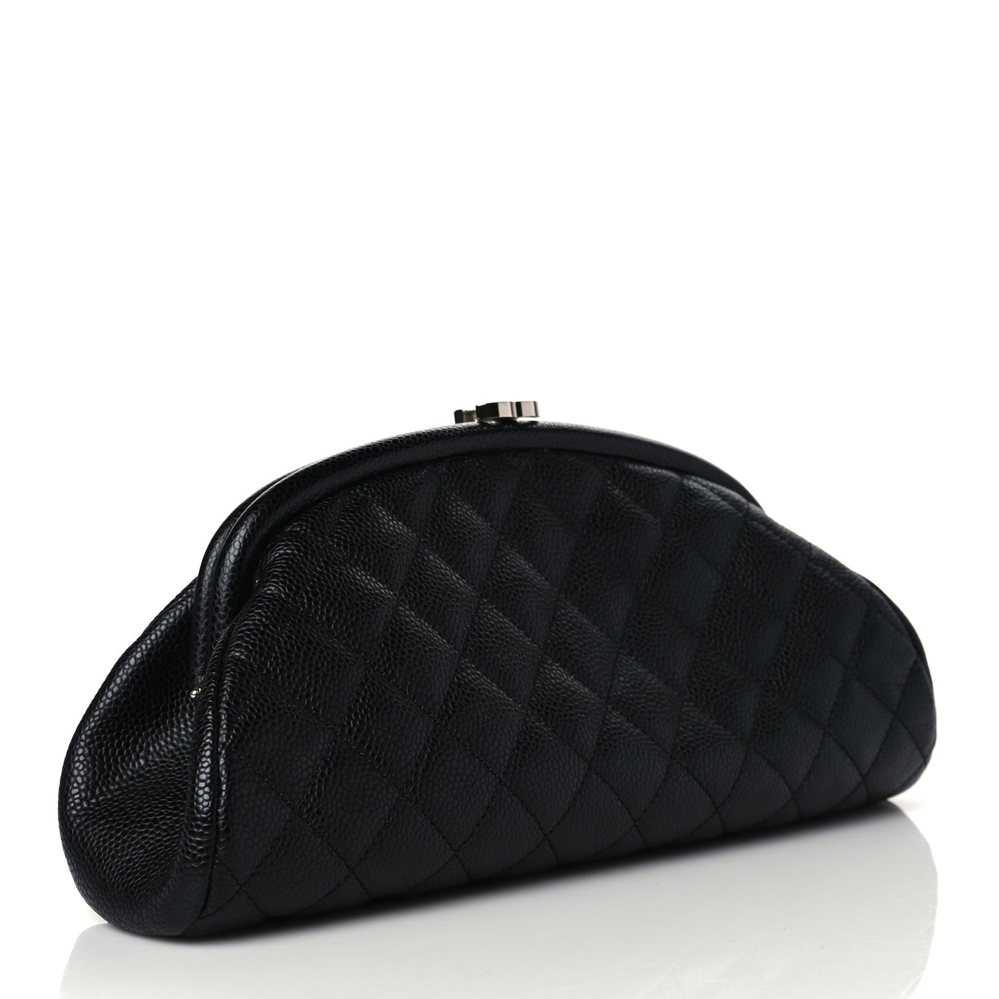 Caviar Quilted Timeless Clutch Black