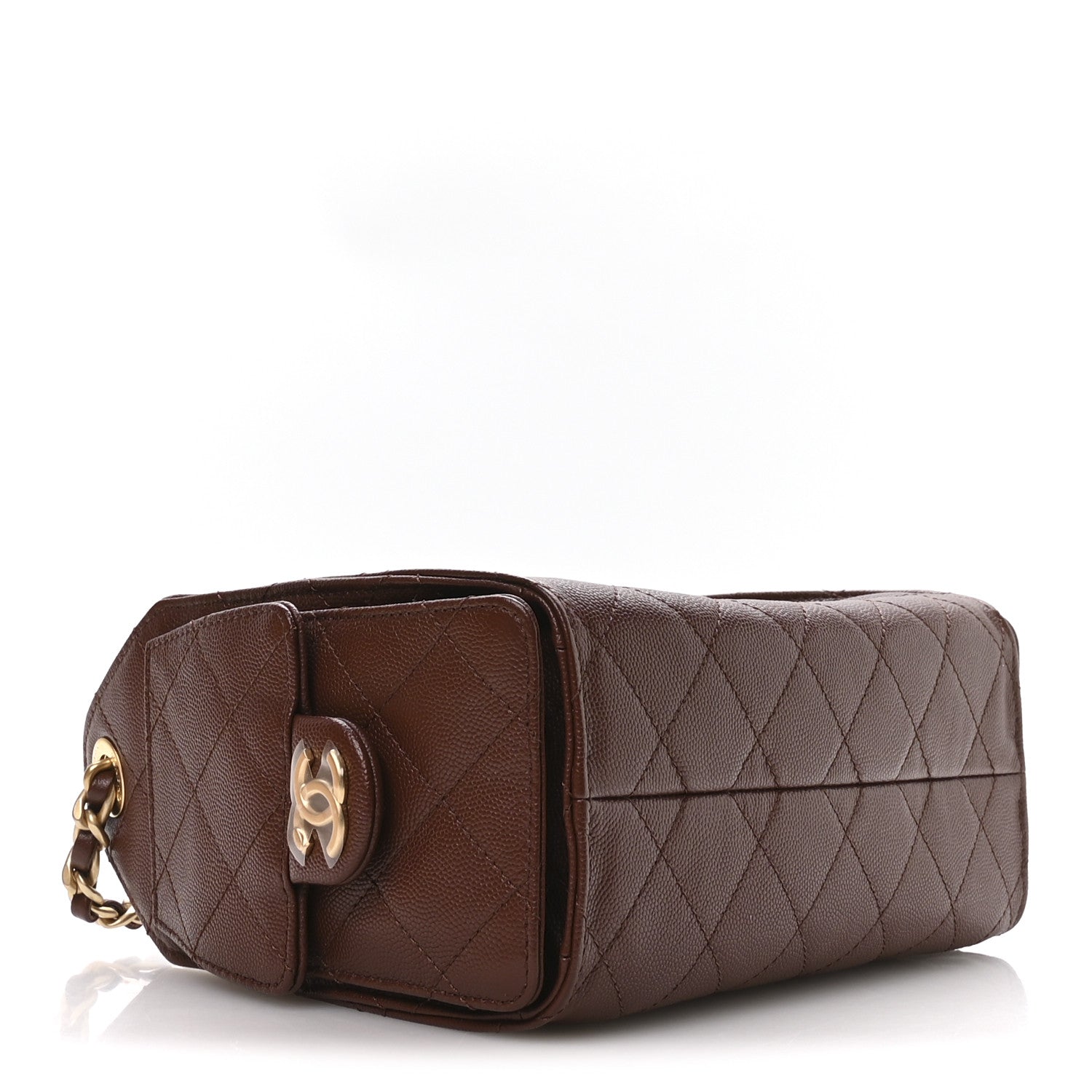 Chanel Caviar Quilted Mini Chanel 25 Handbag Brown 4 of 11