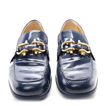 Bottega Veneta Glossy Calfskin Monsieur Loafers 40.5 Navy Blue 3 of 9