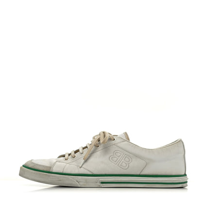 Balenciaga Calfskin Distressed Mens Match Tennis Sneakers 44 White 1 of 4