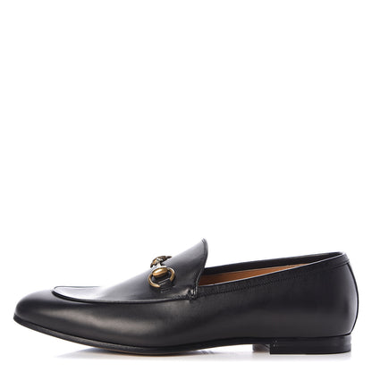 Gucci Calfskin Horsebit Mens Jordaan Loafers 7.5 Black 1 of 8