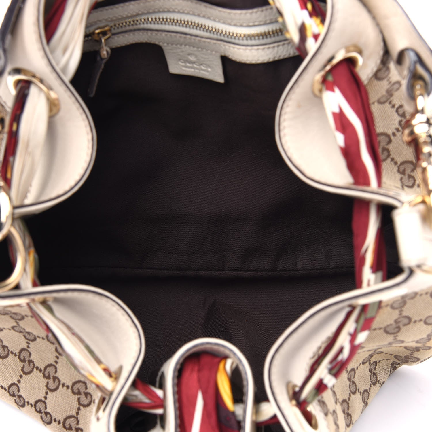Gucci Monogram Positano Hobo Off White 4 of 17