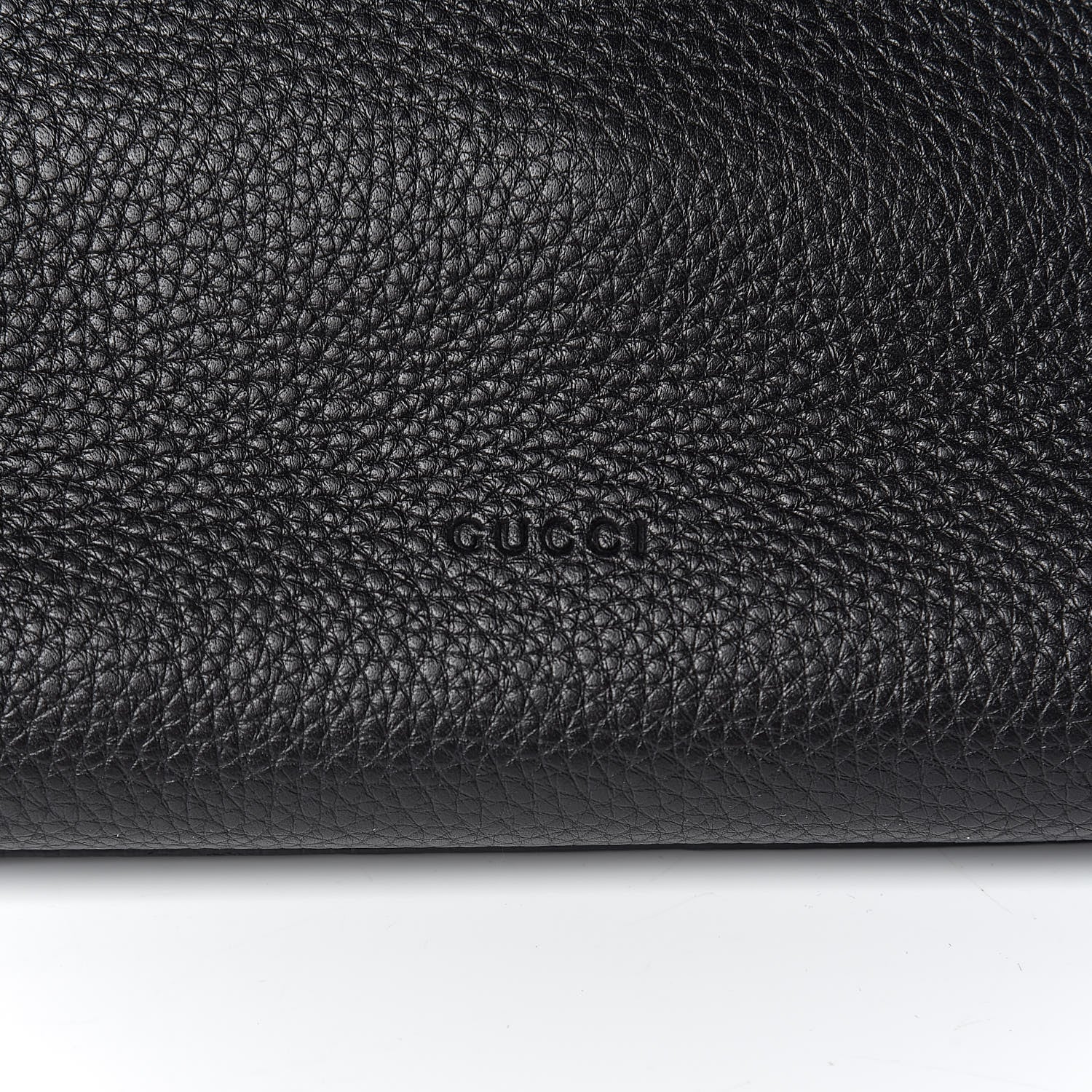 Gucci Pebbled Calfskin Large Bamboo Daily Top Handle Bag Black 7 of 10