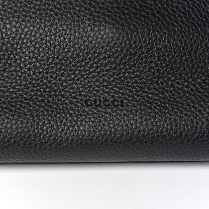 Gucci Pebbled Calfskin Large Bamboo Daily Top Handle Bag Black 7 of 10