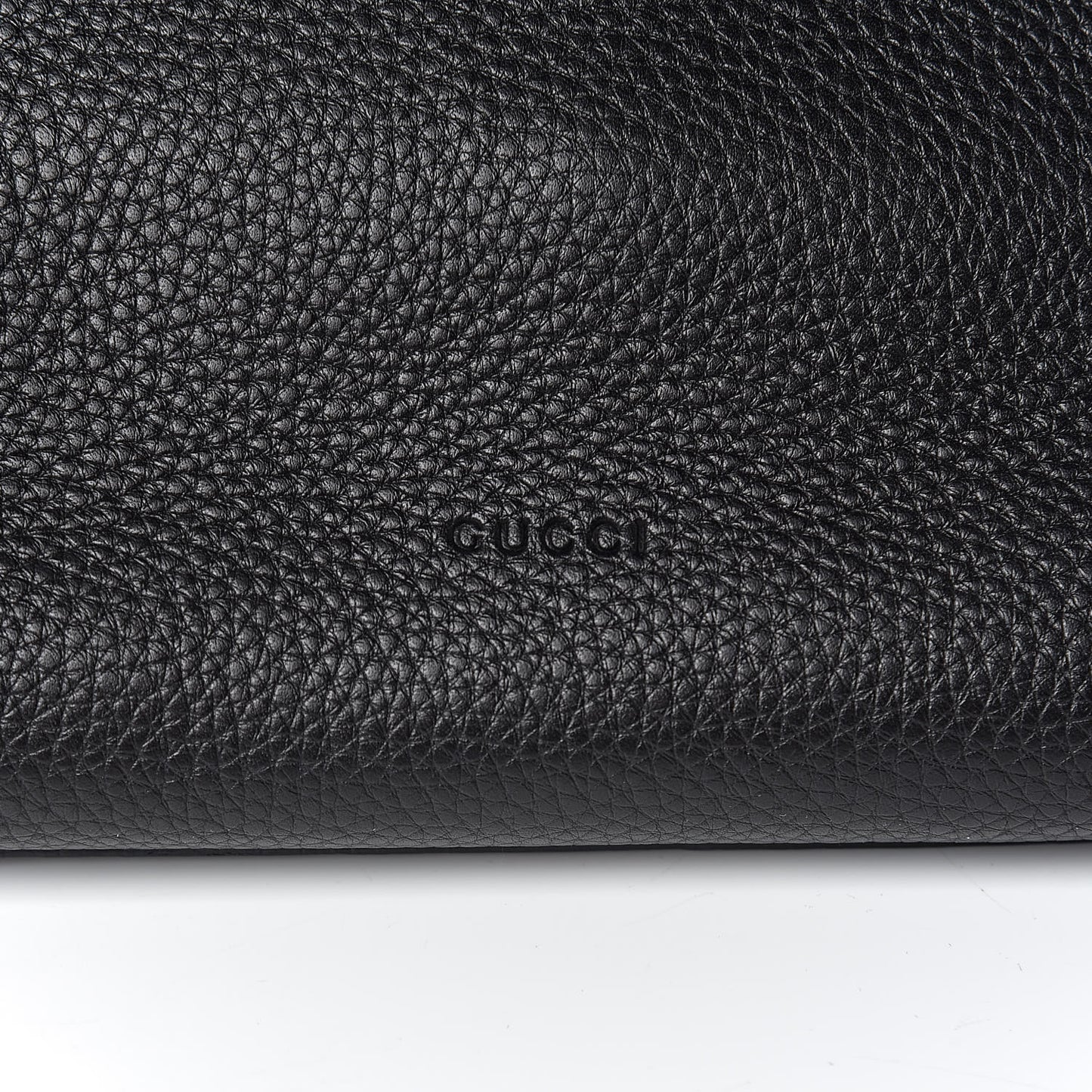 Pebbled Calfskin Large Bamboo Daily Top Handle Bag Black