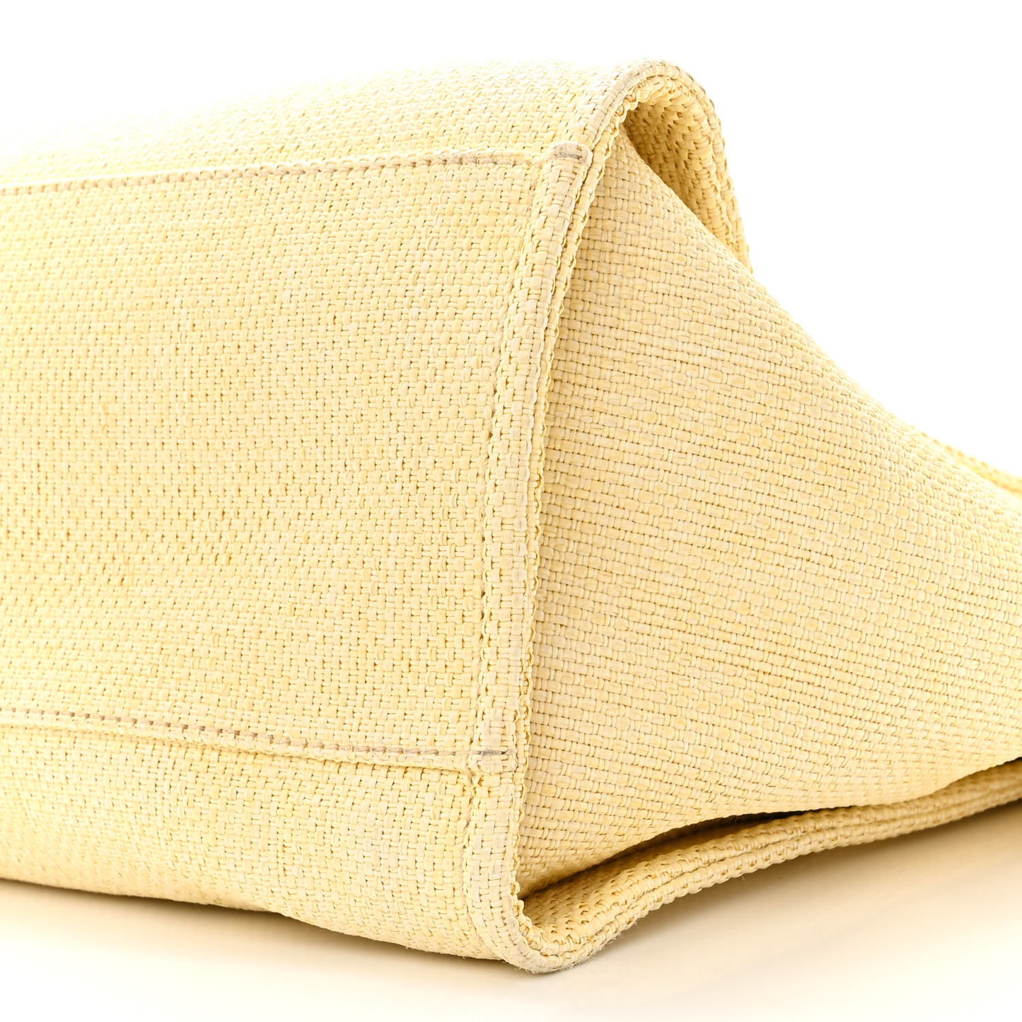 Woven Straw Raffia Large Deauville Tote Yellow