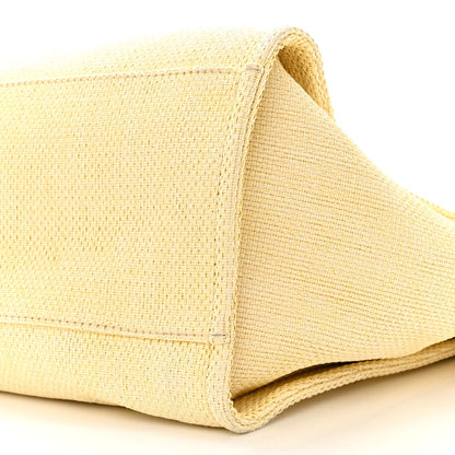 Chanel Woven Straw Raffia Large Deauville Tote Yellow 10 of 12
