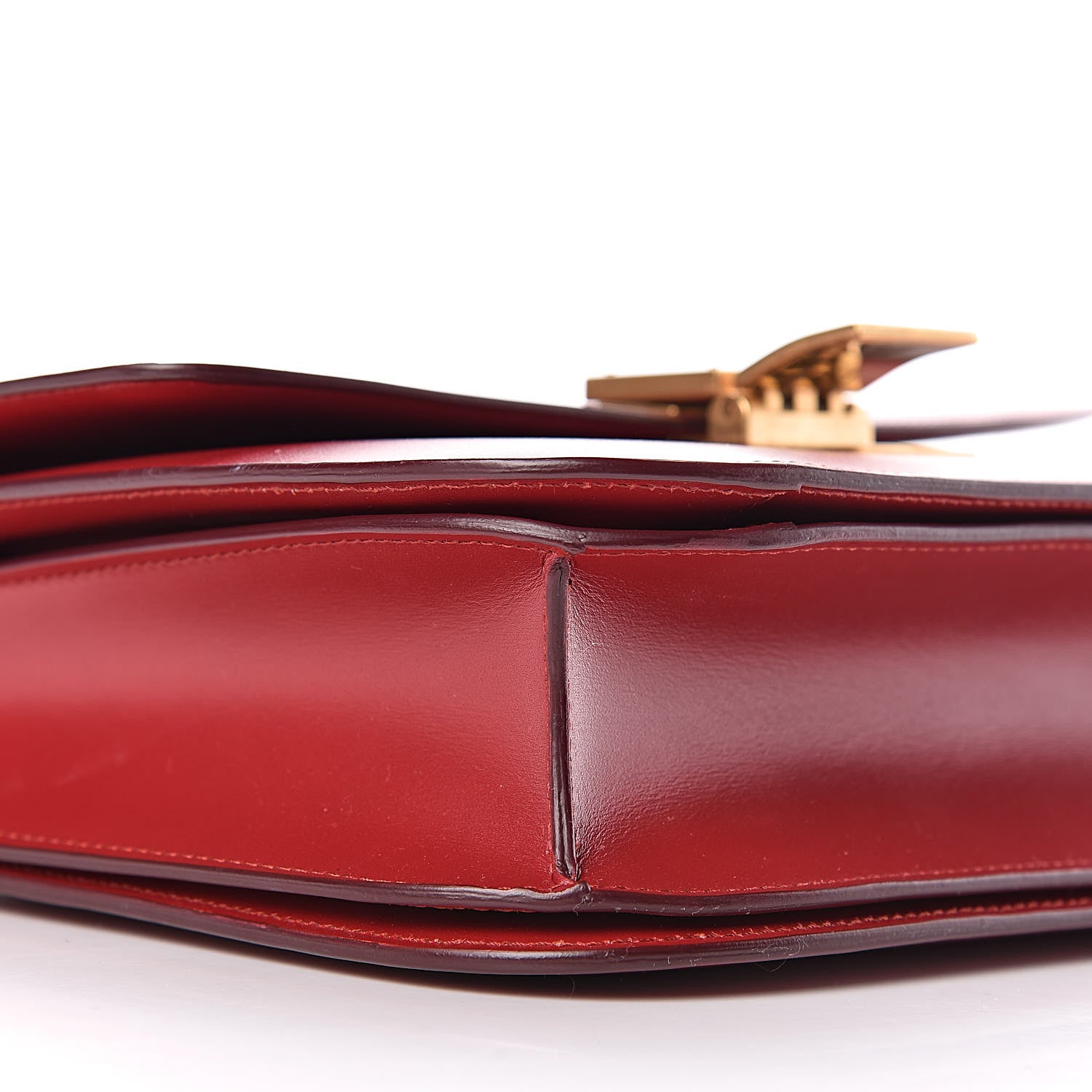 Celine Box Calfskin Medium Classic Box Flap Bag Red 8 of 10