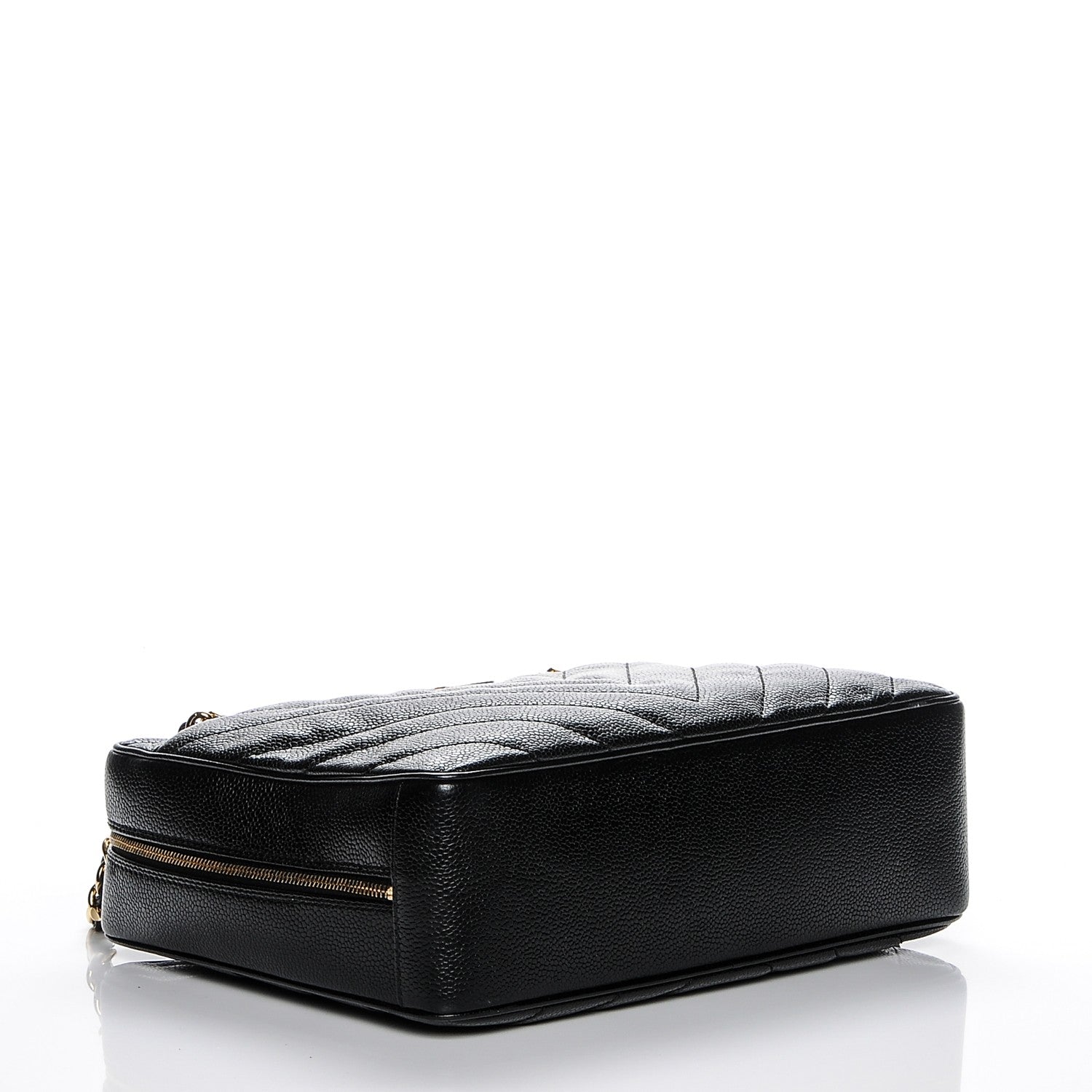 Chanel Caviar Chevron Quilted Camera Case Black 4 of 8