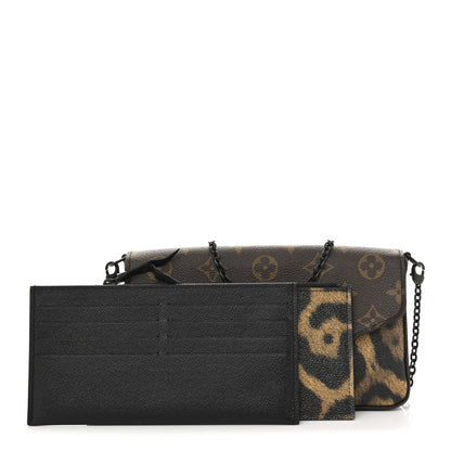 Louis Vuitton Monogram Animal Print Pochette Felicie Chain Wallet 3 of 15