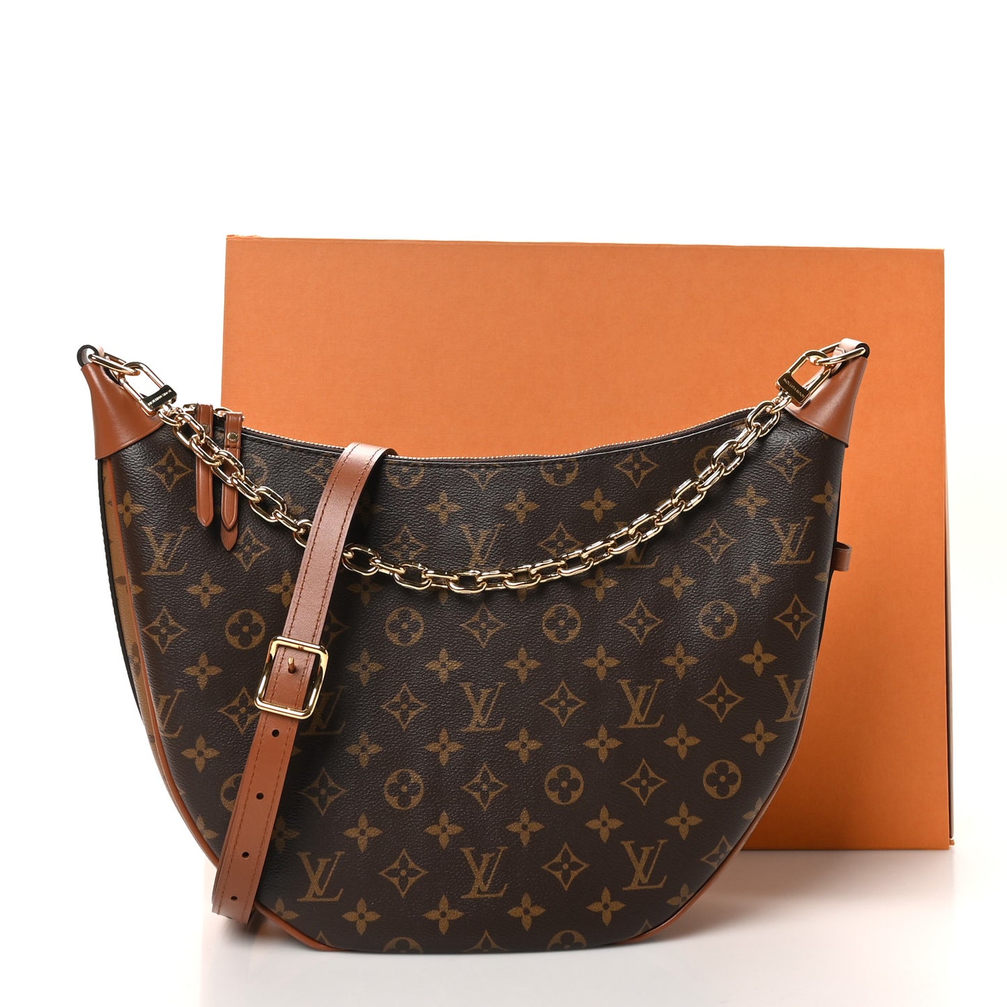 Reverse Monogram Loop Hobo