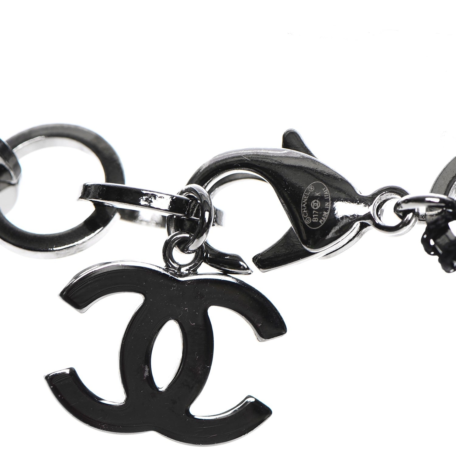 Chanel Ruthenium Crystal CC Star Moon Star Necklace 6 of 7
