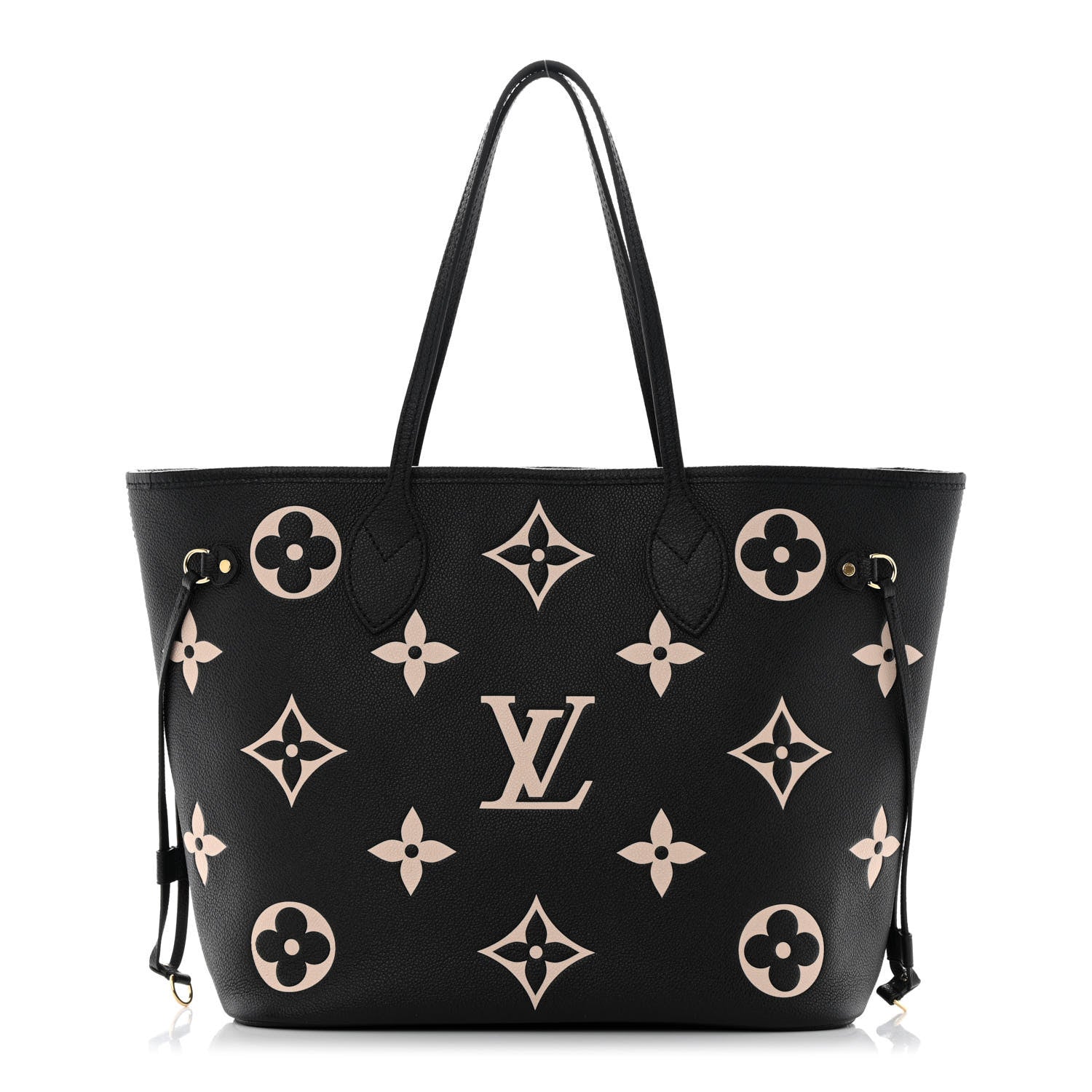 Louis Vuitton Empreinte Monogram Giant Neverfull MM Black Beige 1 of 11