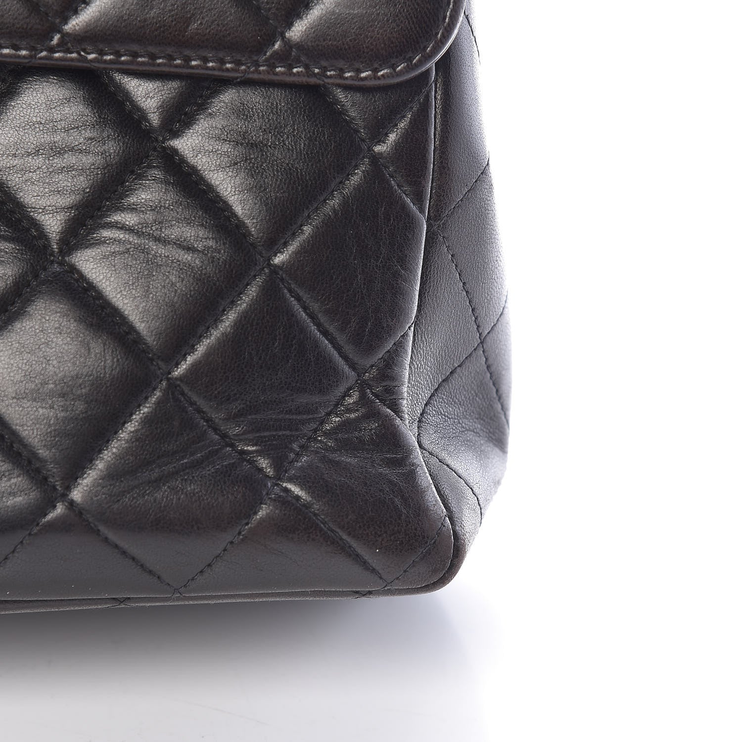 Chanel Lambskin Quilted Jumbo Single Flap Black 19 of 20
