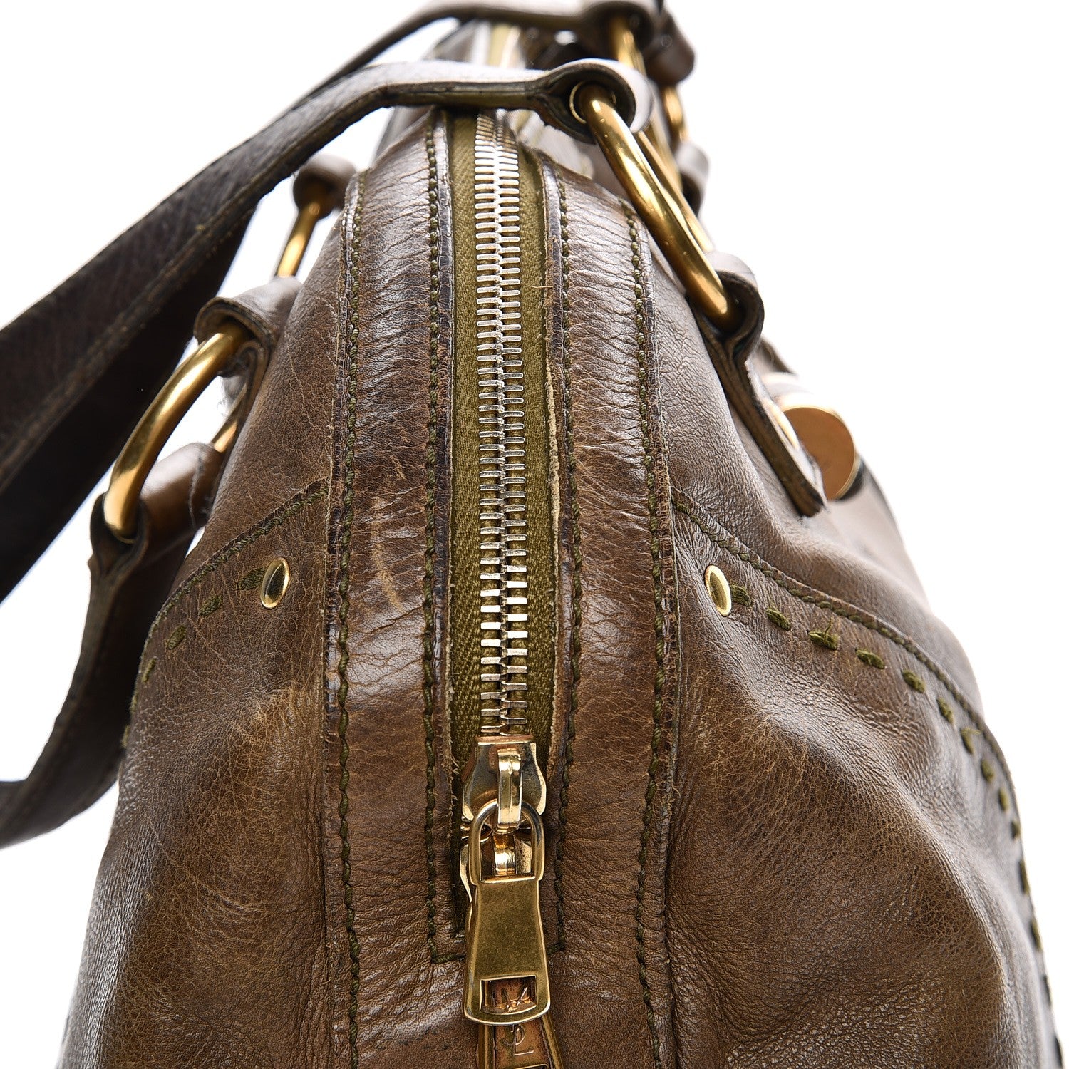 Saint Laurent Calfskin Large Muse Olive 20 of 22